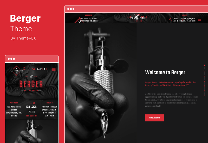 Berger Theme - Barbershop Friseur Tattoo Salon WordPress Theme