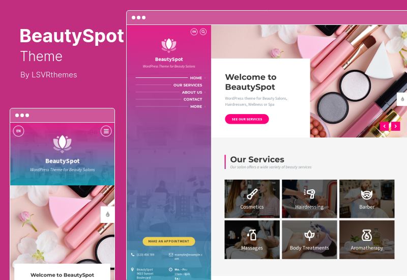 Tema BeautySpot - Tema de WordPress para salón de belleza