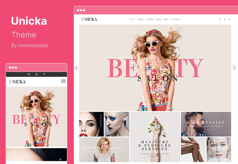 Unicka Theme - Tema de WordPress para peluquería y salón de belleza