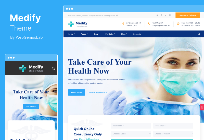 Tema Medify - Tema WordPress pentru clinica de sănătate