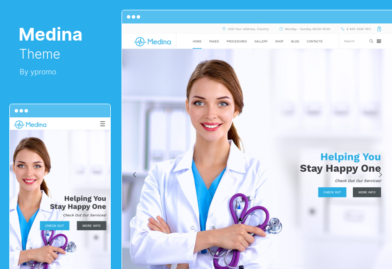 Medina Theme — Медицинская тема WordPress