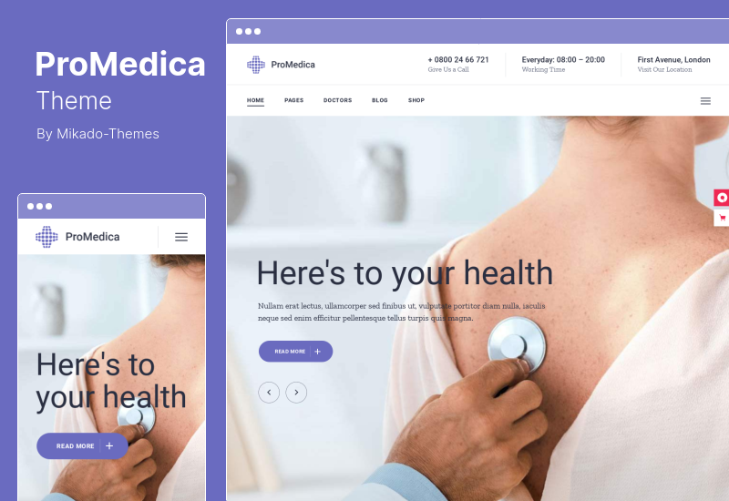 موضوع ProMedica - سمة WordPress للرعاية الصحية الطبية