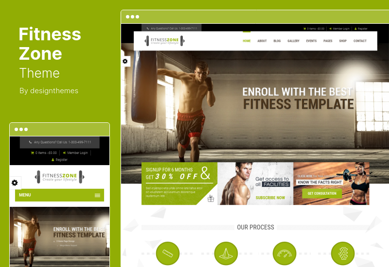 Fitness Zone Theme - Тренажерный зал, фитнес-тема WordPress