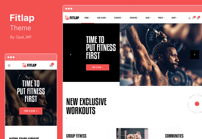 Fitlap Theme - ยิมและฟิตเนสคลับ WordPress Theme