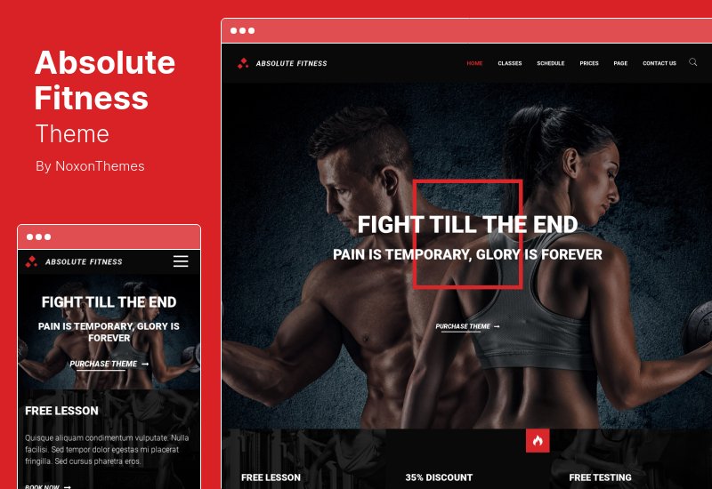 Motyw Absolute Fitness - Uniwersalny motyw WordPress Fitness