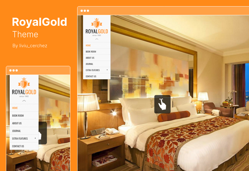 Tema RoyalGold - Un tema di hotel o resort di lusso reattivo per WordPress