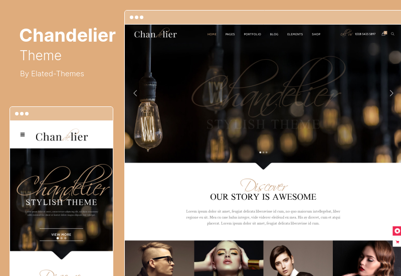 Chandelier Theme — роскошная тема WordPress для пользовательских брендов