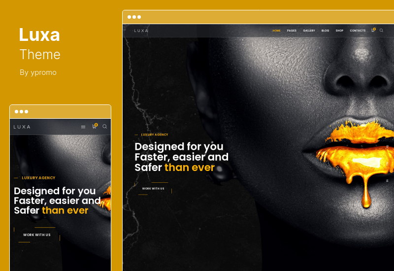 Luxa Theme - Luksusowy czarny uniwersalny motyw WordPress