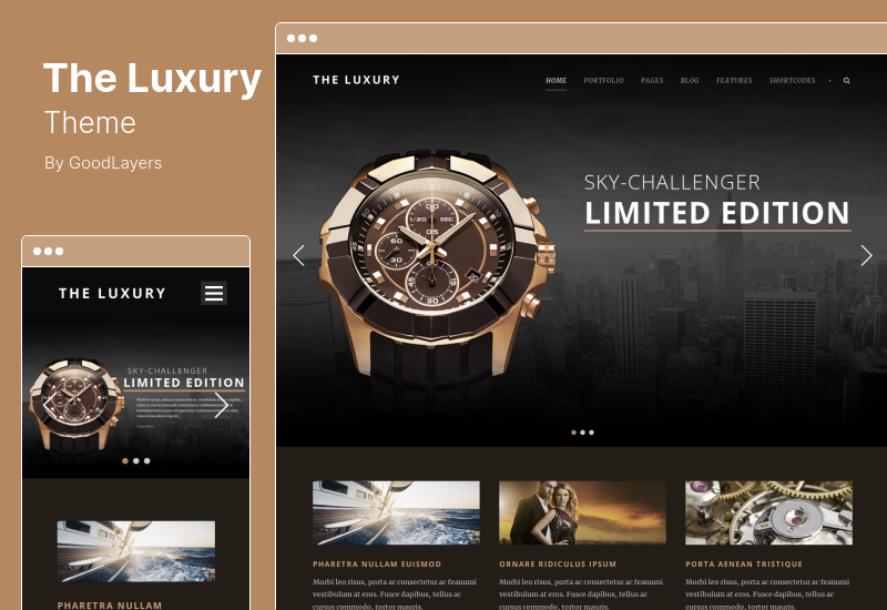 The Luxury Theme — адаптивная темная тема WordPress