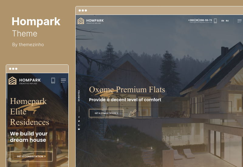 Tema Hompark - Tema WordPress pentru case de lux imobiliare