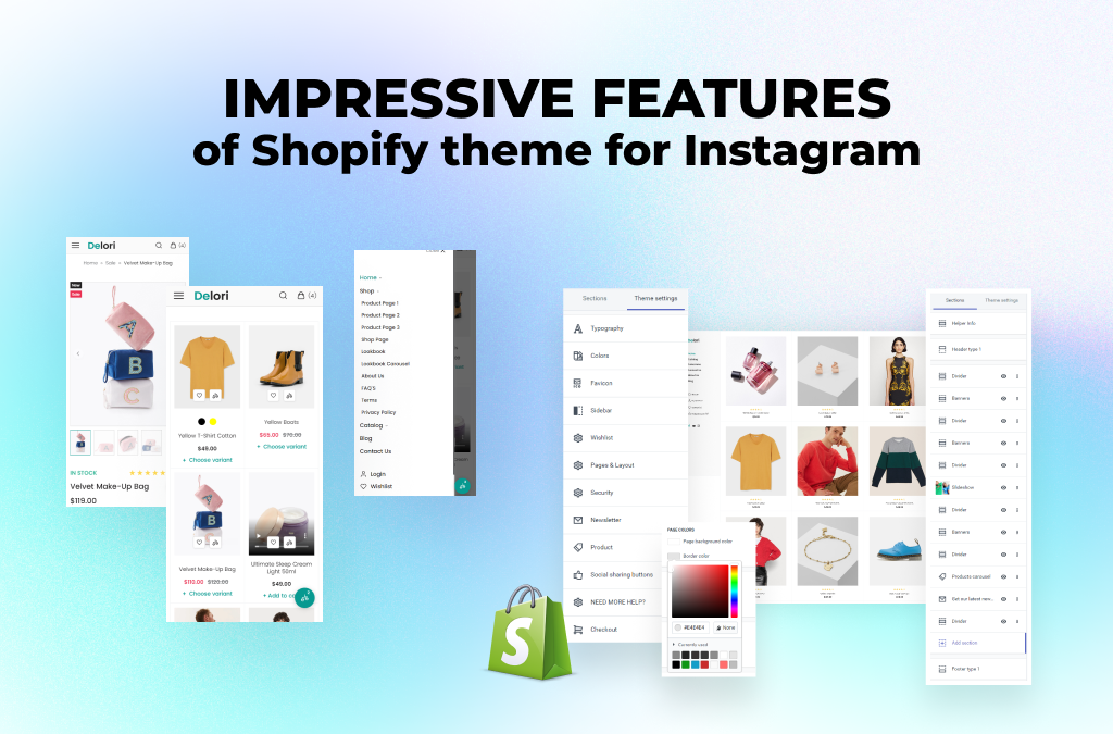 Caratteristiche impressionanti del tema Shopify per Instagram