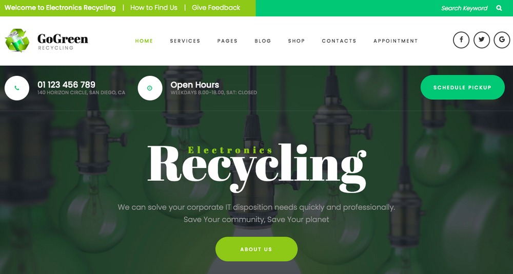 Tema WordPress GoGreen Nature