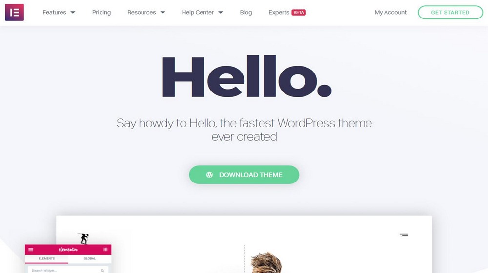 Hallo Elementor WordPress-Theme