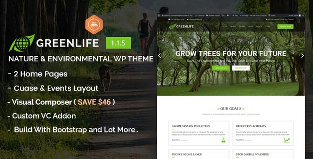 موضوع Greenlife WordPress