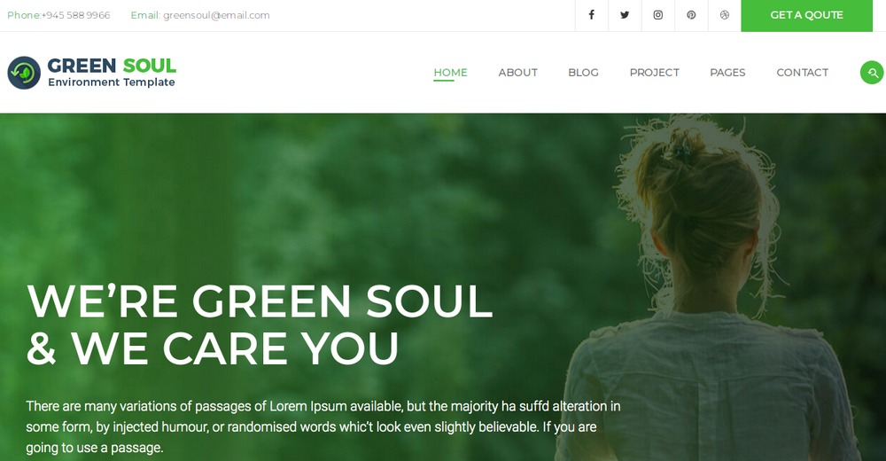 Tema WordPress Suflet verde