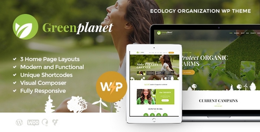 WordPress-Thema „Grüner Planet“.