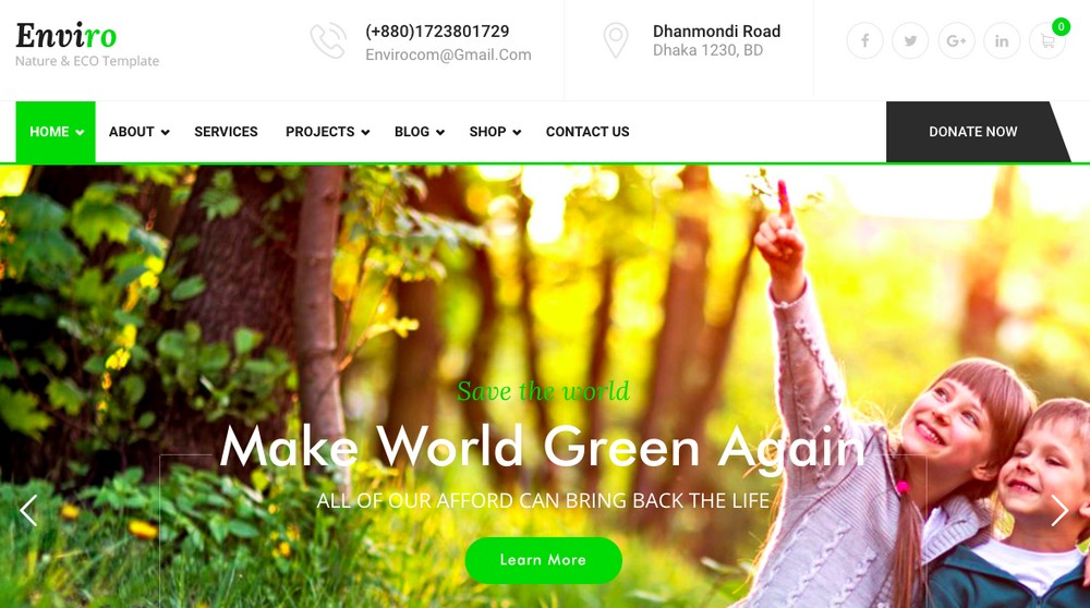 Tema WordPress Enviro Nature