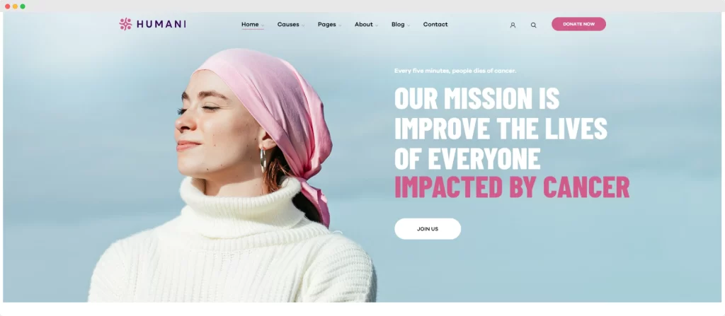 Humani - سمة WordPress الخيرية وغير الربحية