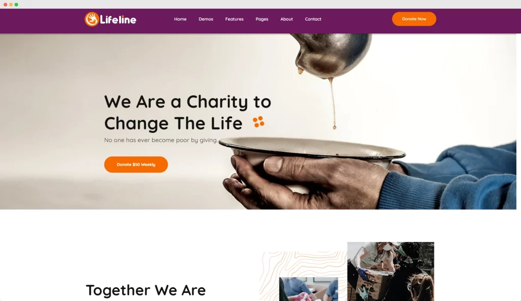 Lifeline - Thème WordPress ONG