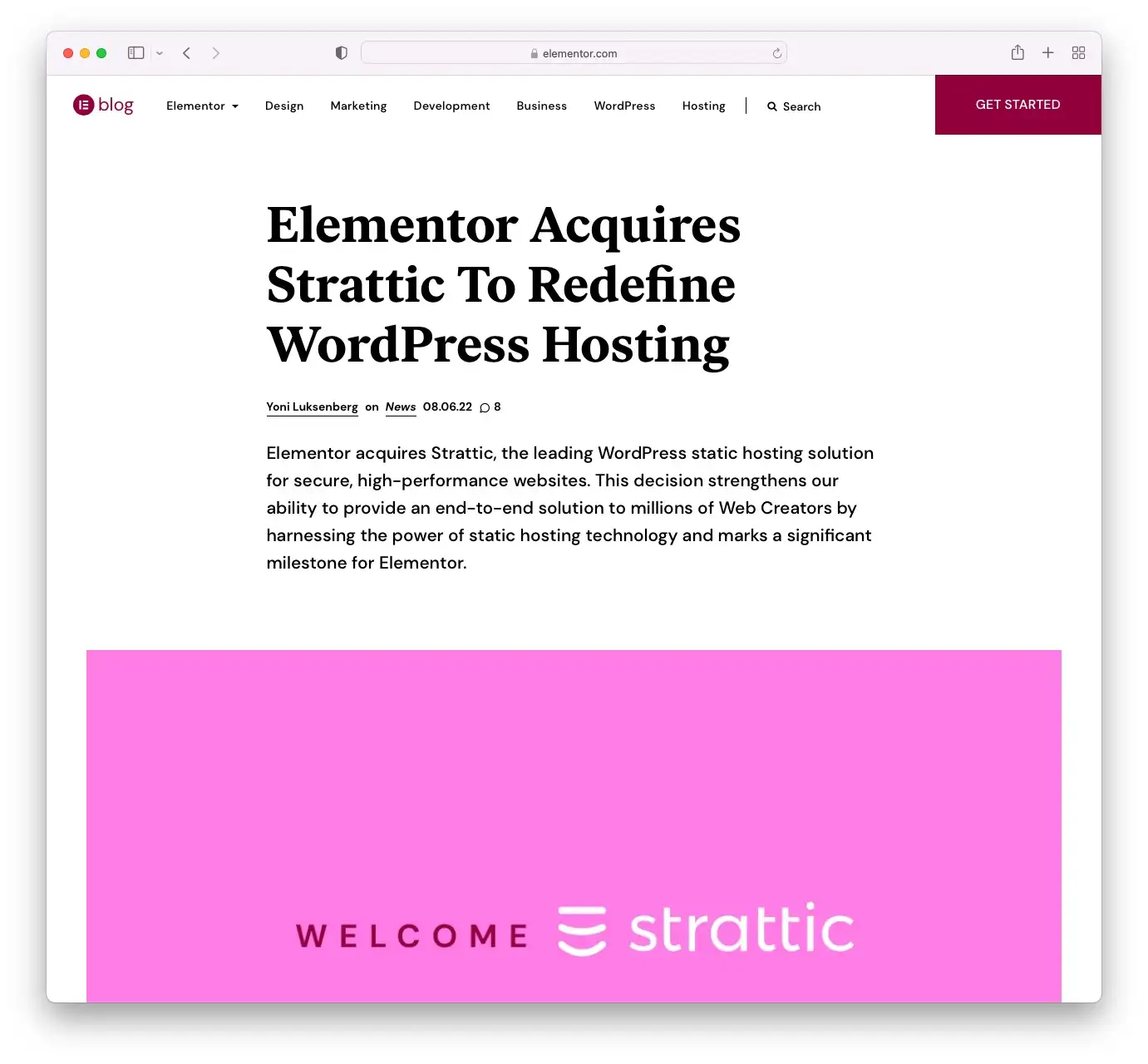 Elementor acquiert Strattic, un service d'hébergement WordPress statique