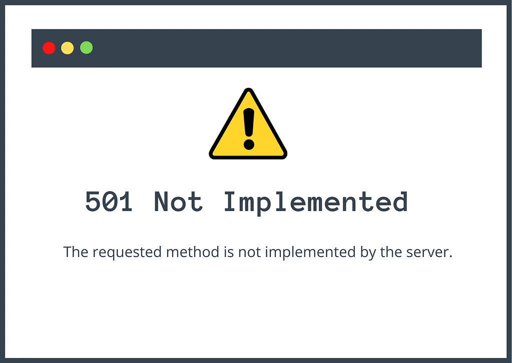 501 Nicht implementiert