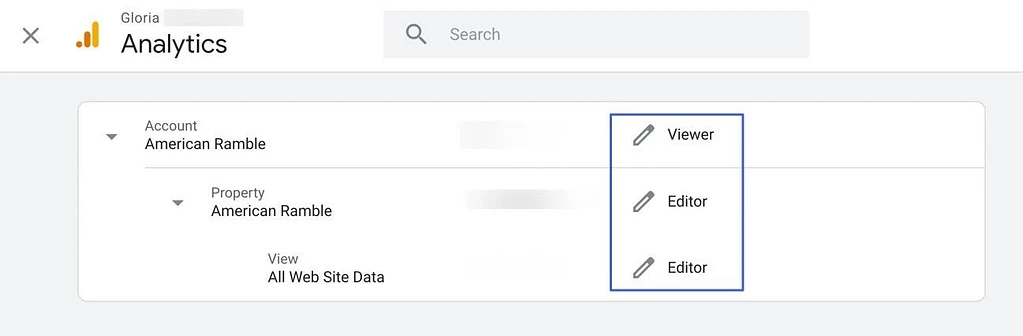 เปลี่ยนบทบาทสำหรับผู้ใช้ Google Analytics