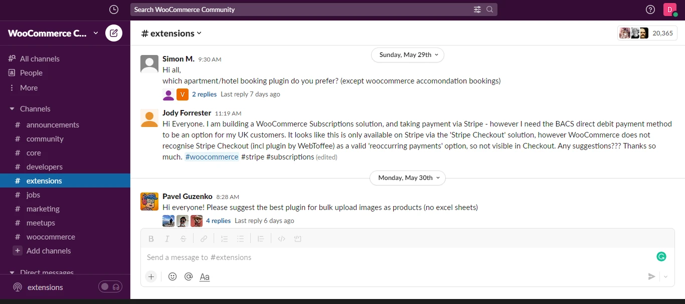 La comunidad de WooCommerce en Slack