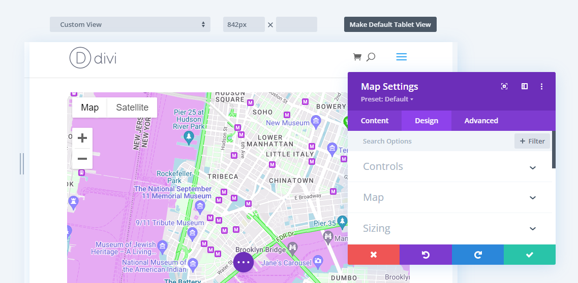 Le module Divi Map