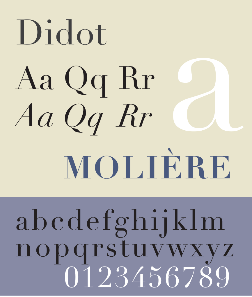 Exemplu de font Didot