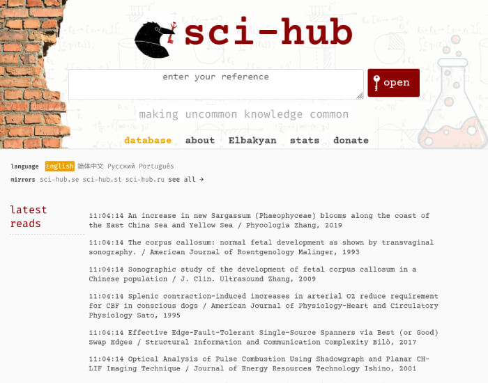 Biblioteca en línea de Sci-Hub