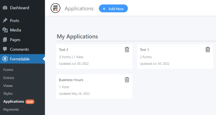 Aggiungi un nuovo pulsante dell'applicazione in Formidable Forms