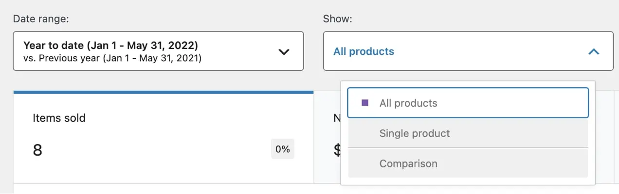 menemukan penjualan dari tahun ke tahun di Google Analytics