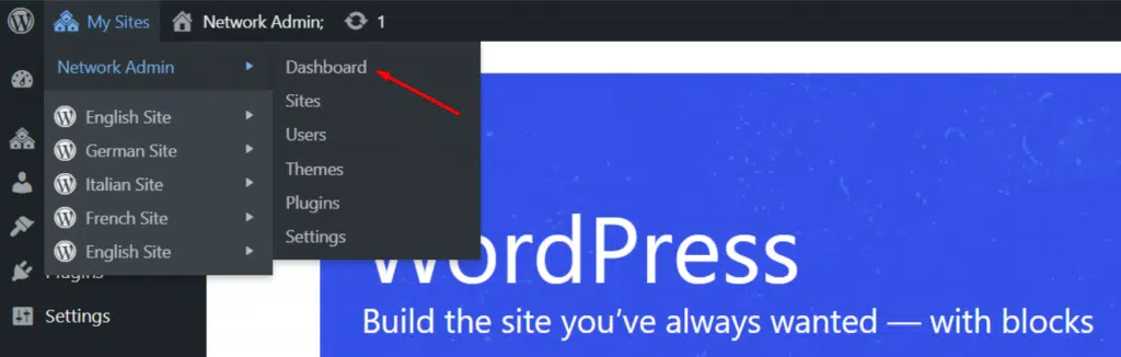 WordPress multisite configuration