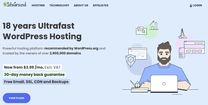 SiteGround Beste WordPress-Hosting-Dienste