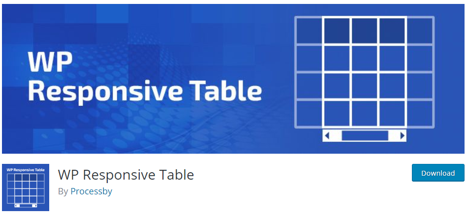 WordPress 반응형 테이블 플러그인