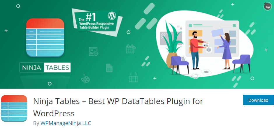 Plugin pentru mesele Ninja Tables WordPress