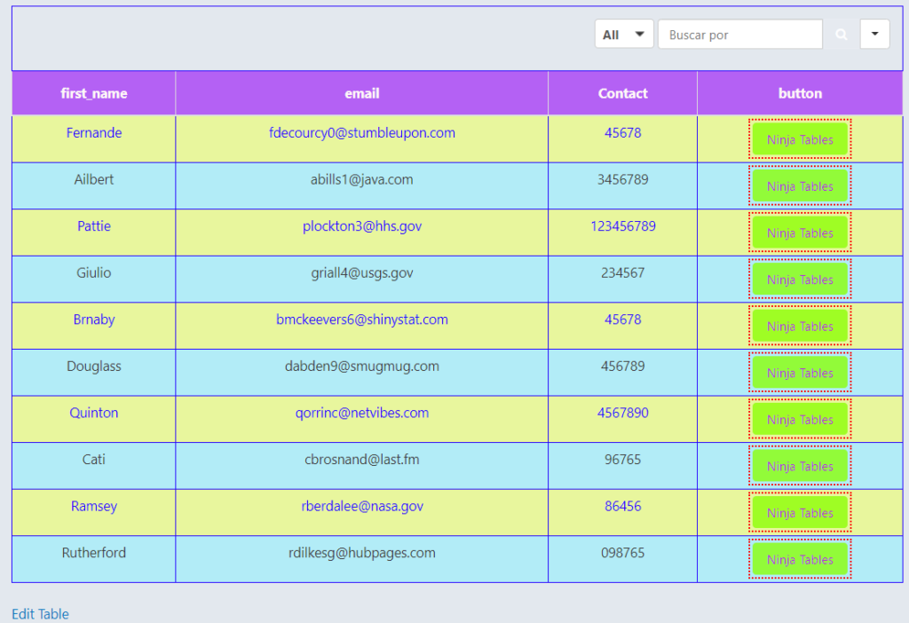 ปลั๊กอินตารางสำหรับตารางออนไลน์