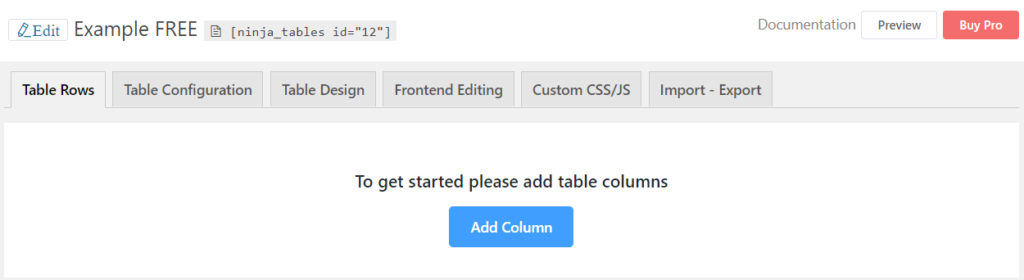 การตั้งค่าตาราง WordPress ด้วย Ninja Tables