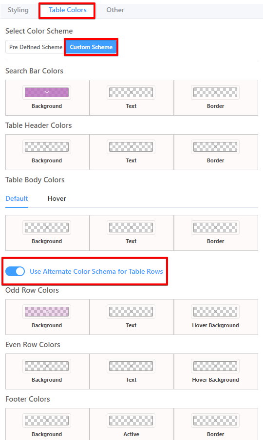 conception de table de produits en ligne lite