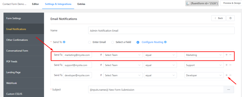 Fluent Forms sürüm 3.6.4