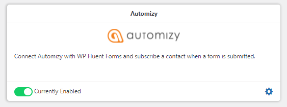 Automizy, 통합, WordPress