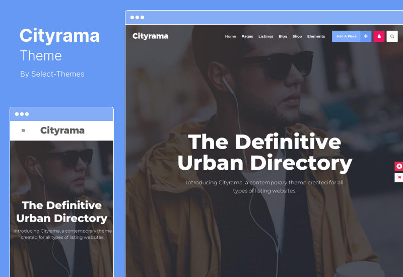 Thème Cityrama - Liste des thèmes WordPress City Guide