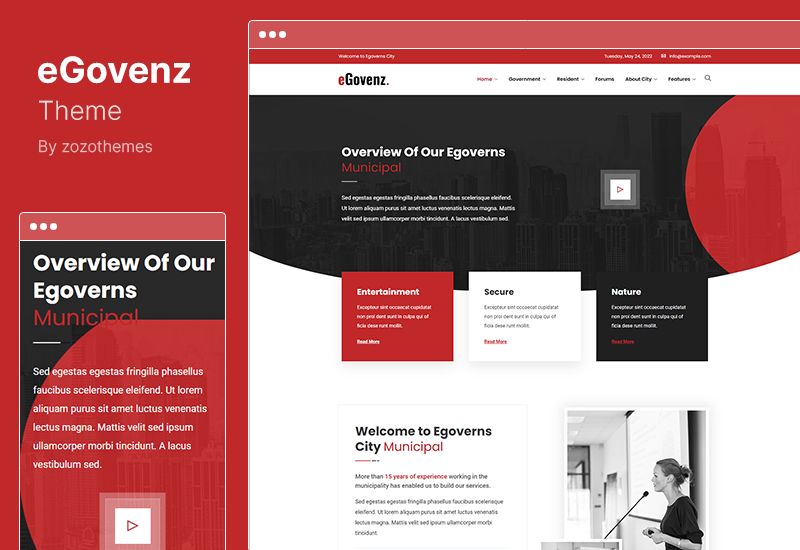 eGovenz Theme - Tema WordPress Pemerintah Kota