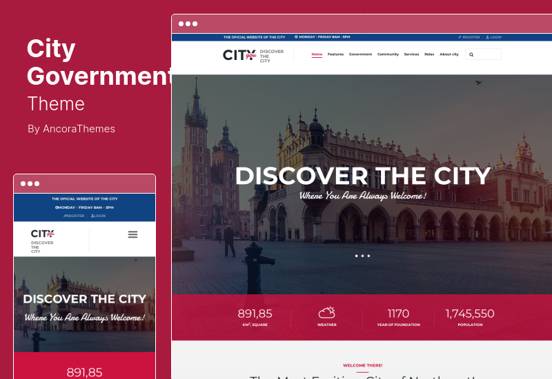 Tema Pemerintah Kota - Tema WordPress Politik Pemerintah Kota & Portal Kota