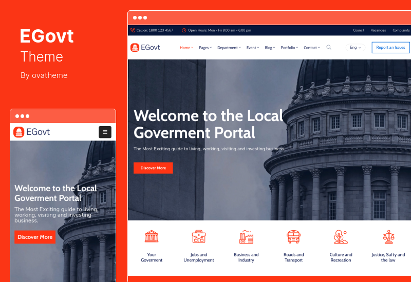 Tema EGovt - Tema WordPress do Governo da Cidade