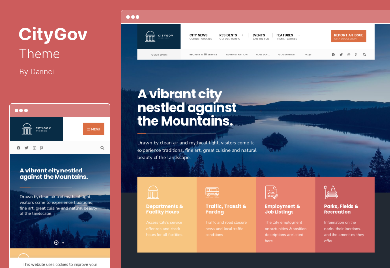 CityGov 테마 - City Government Municipal WordPress 테마