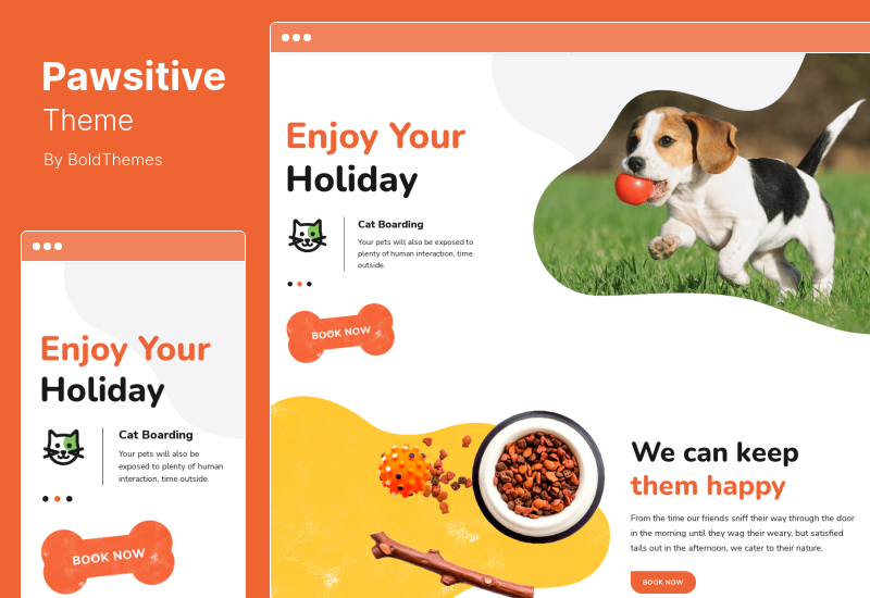 Pawsitive 主题 - 宠物护理和宠物店 WordPress 主题