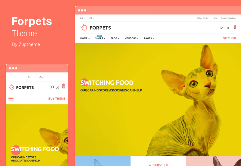 Motyw Forpets - Sklep spożywczy Motyw WooCommerce