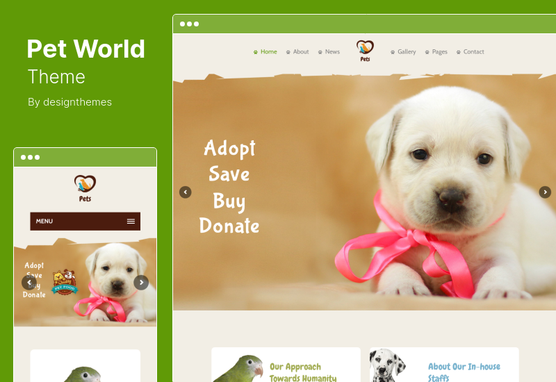 Motyw Pet World — motyw WordPress dla psów i sklepów zoologicznych