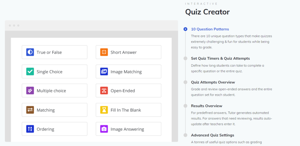 TutorLMS 測驗創建者